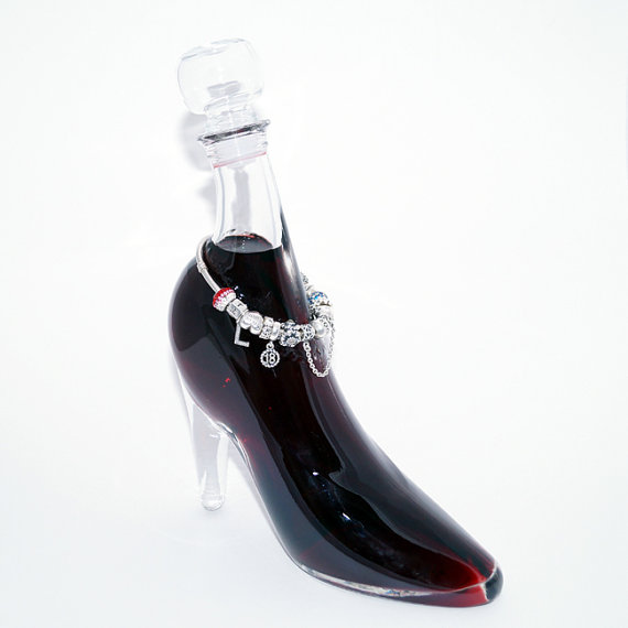 Glass Stiletto Boot Bottle Clear Glass Heeled Shoe - Etsy